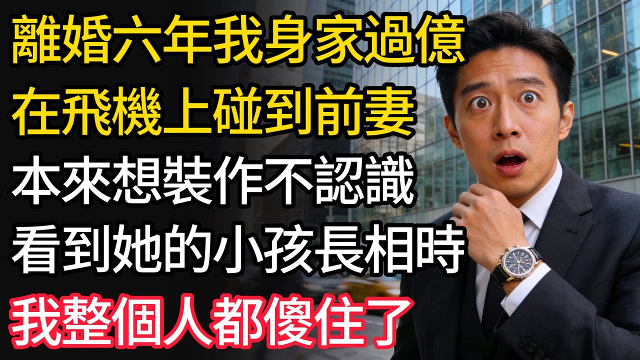 離婚六年我身家過億，在飛機上碰到前妻。本來想裝作不認識，看到她牽的小孩長相時，我整個人都傻住了。