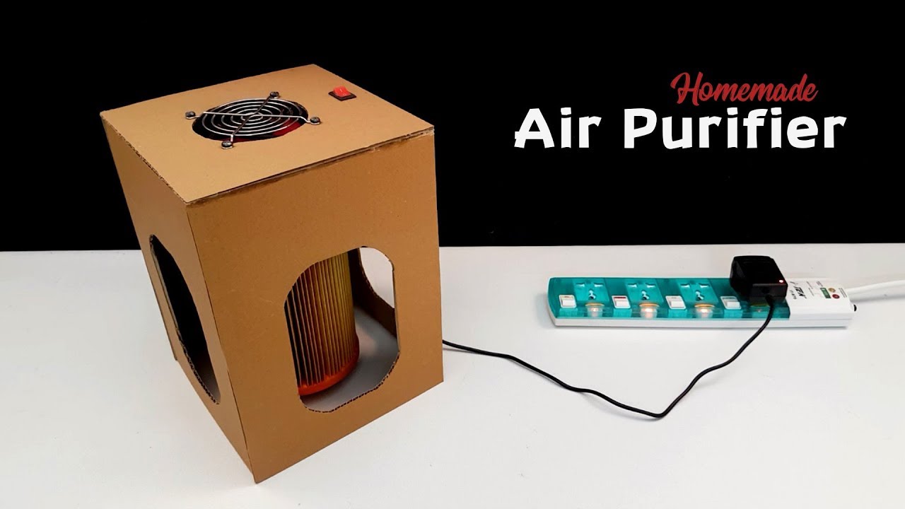 How To Make a Room Air Purifier from Cardboard at Home