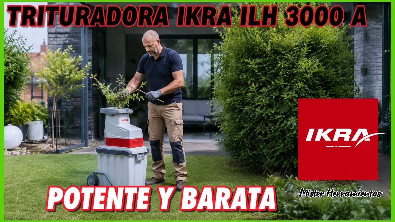 Trituradora de ramas Ikra ILH 3000 A 🌿 Biotrituradora potente con buena relación calidad precio