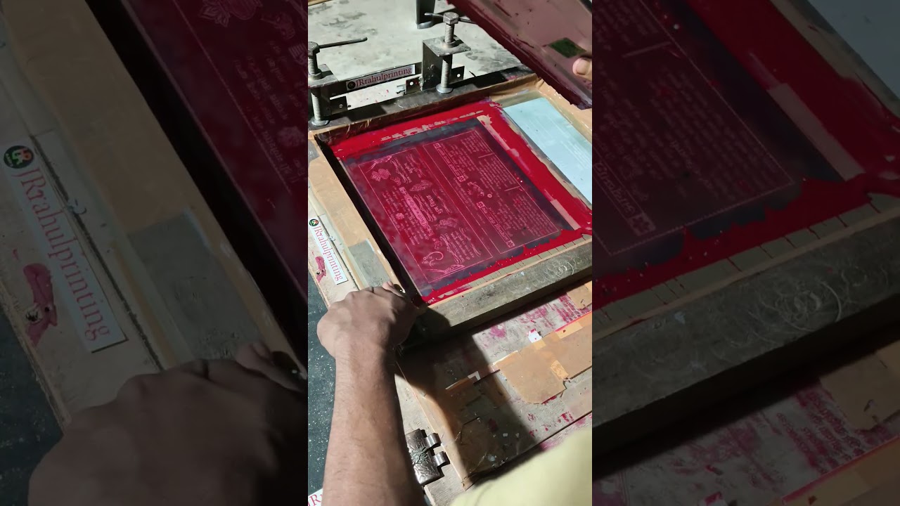 Red ink printing wedding card printing #invitation #art #carddesigner #copier #specialcard