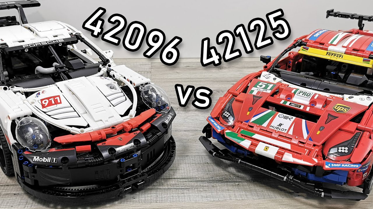 LEGO Ferrari 488 GTE vs LEGO Porsche 911 RSR | LEGO 42125 vs 42096 | LEGO 42096 vs 42125