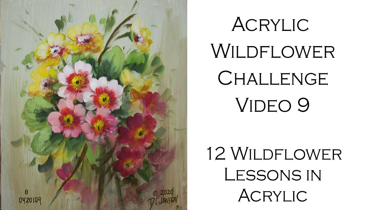 Week 9 Acrylic Wildflower Painting Challenge