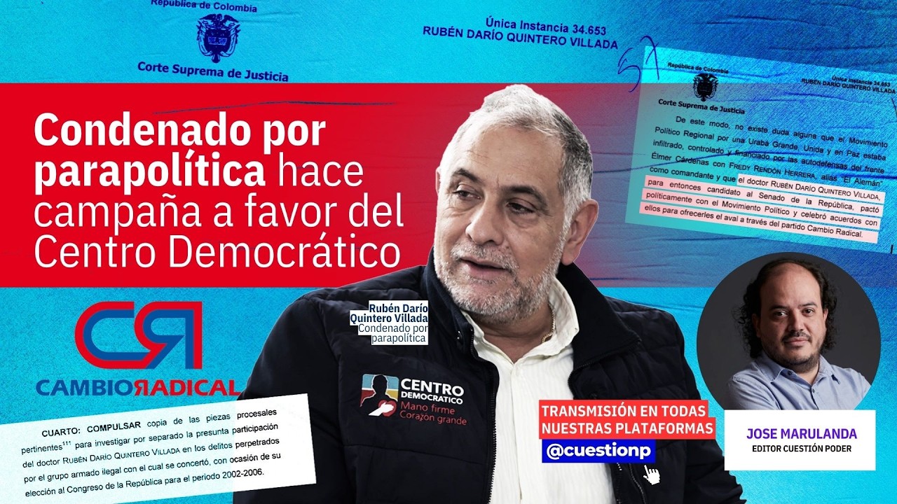 #EnVivo | Condenado por parapolítica hace campaña a favor del Centro Democrático