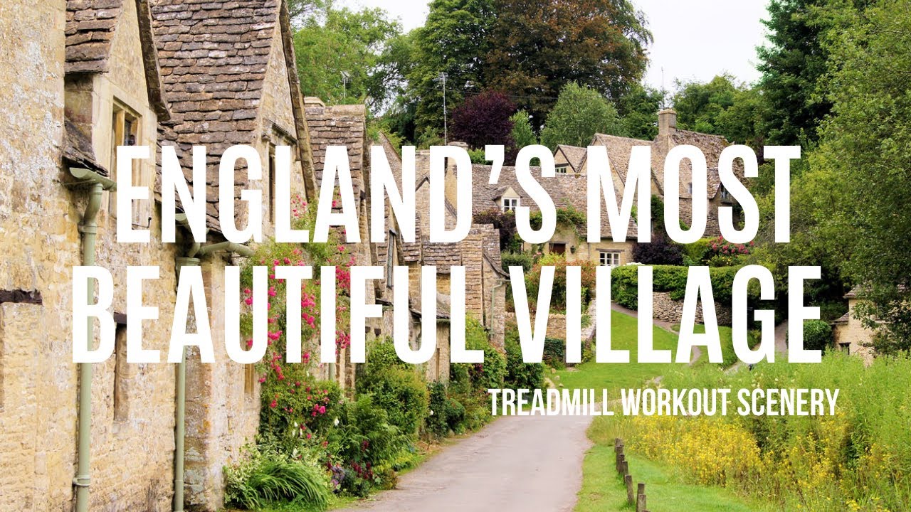 England's Most Beautiful Village | Virtual Run Walk | Bibury, Cotswolds | Treadmill Workout Scenery
