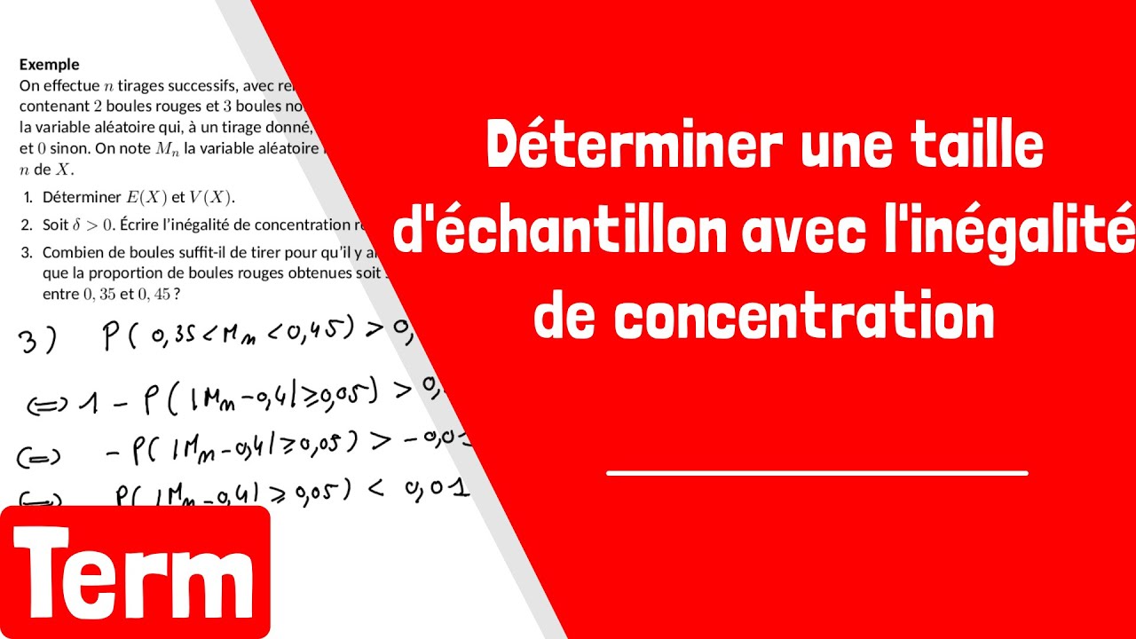 Comment définir une taille d'échantillon avec l'inégalité de concentration ?