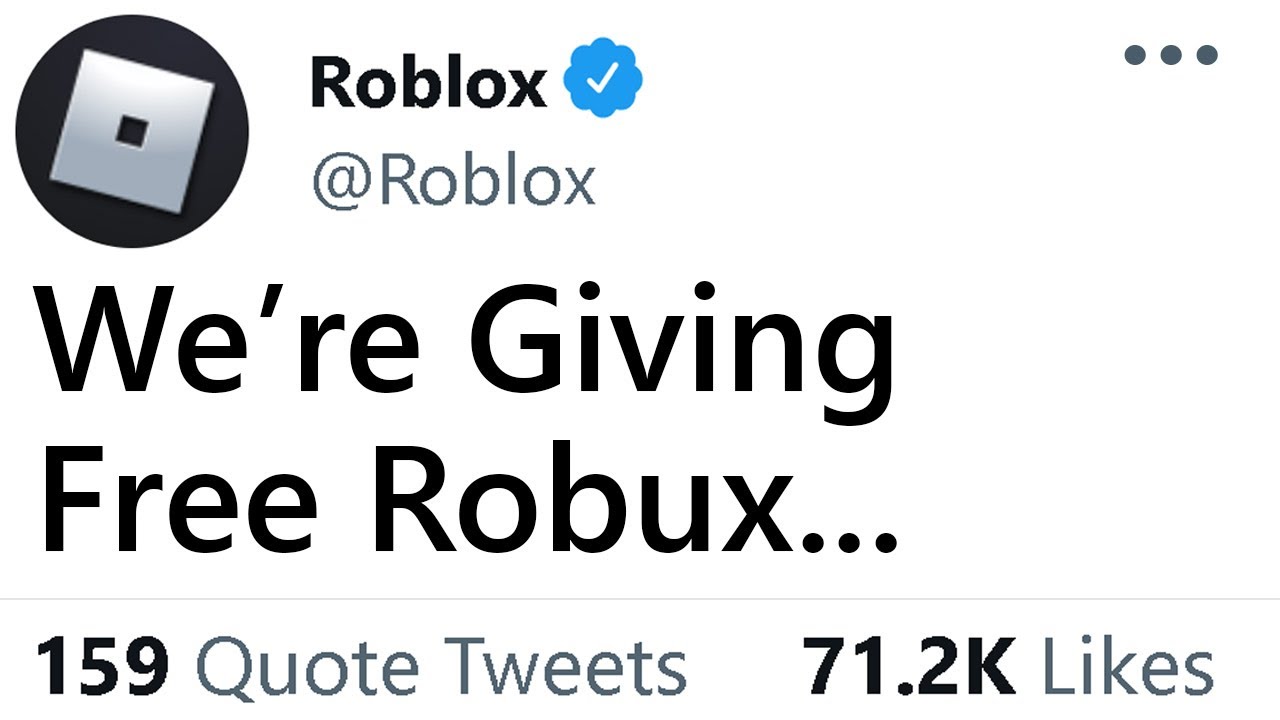 Roblox is giving out FREE ROBUX...