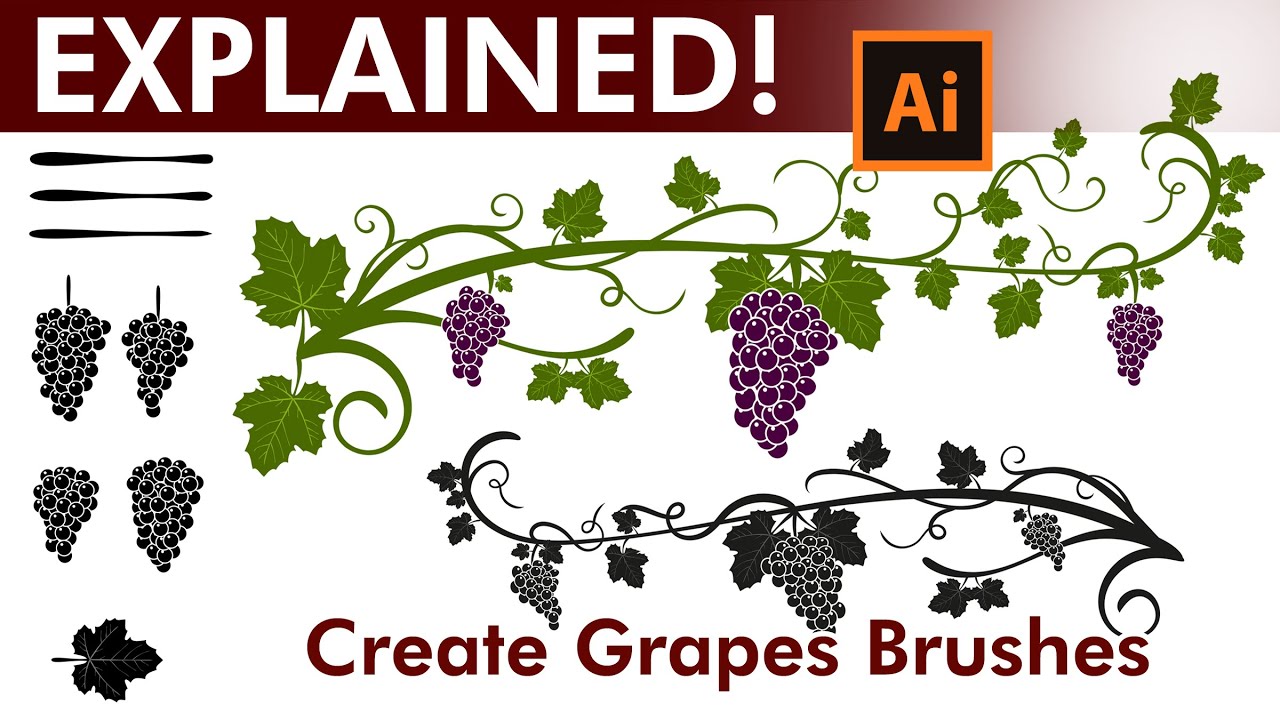 How to create custom Grapes Brushes in Adobe Illustrator