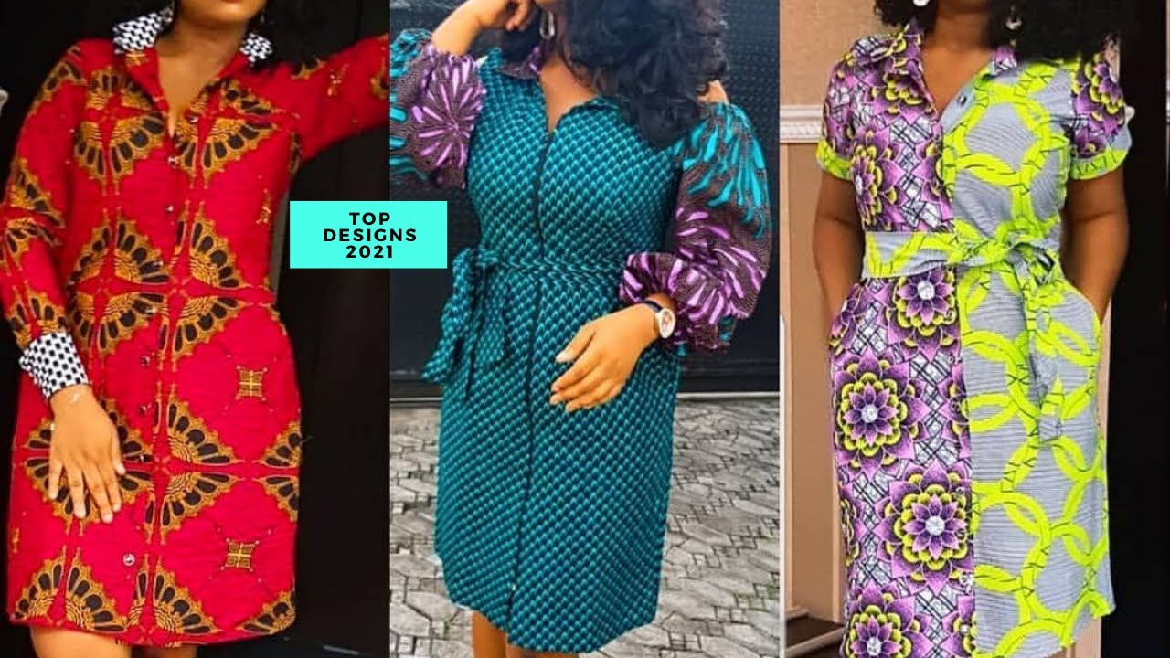 How to make Shirt Dress with a combination of two different Fabrics, 2021 Top Design, Fashion Tips