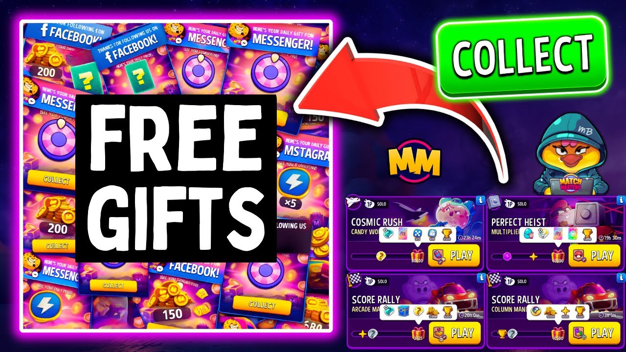 NEW DAILY FREE GIFTS + x4 SOLO CHALLENGE🔥 MATCH MASTERS