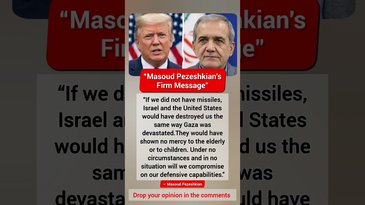 Pezeshkian's Missile WARNING: Iran Says DEFENSE POWER Will Not Be COMPROMISED