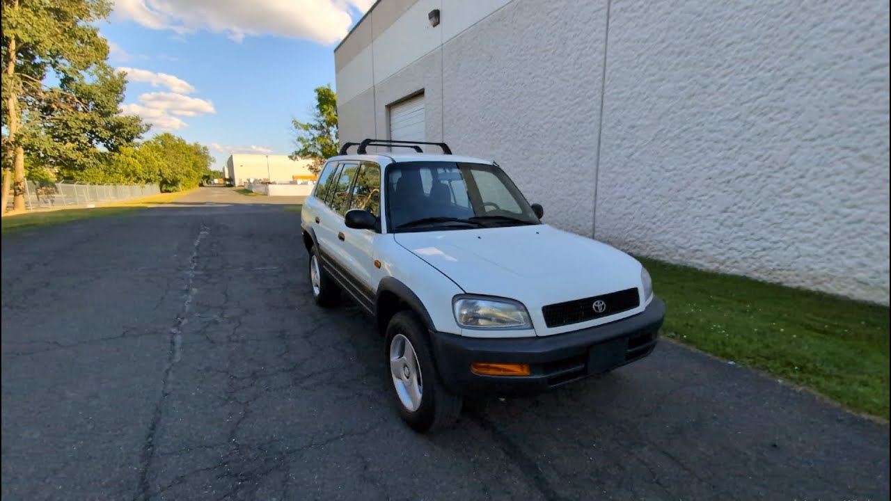 4K Review 1996 Toyota Rav4 White 34K Miles Virtual Test-Drive & Walk-around