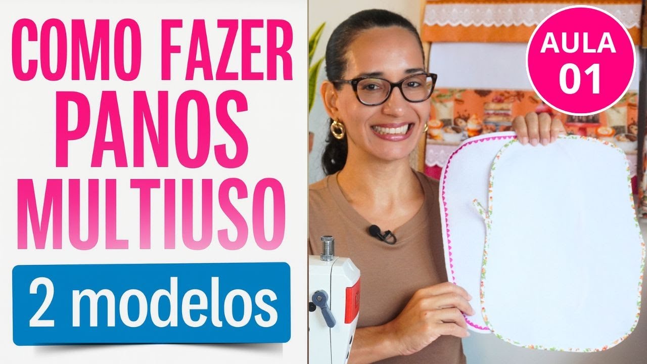 Como Fazer 2 Paninhos Multiuso com Sianinha e Viés – Aula Gratuita