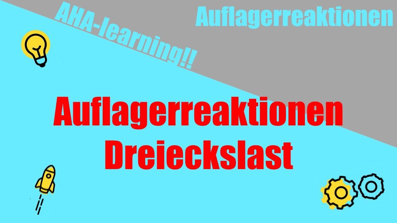 Auflagerreaktionen Dreieckslast