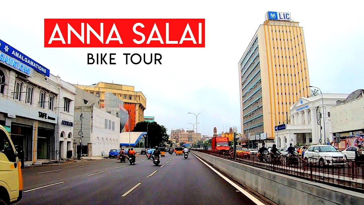 Driving in Anna Salai | Gemini Flyover to LIC | Mount Road | Chennai Bike Tour
