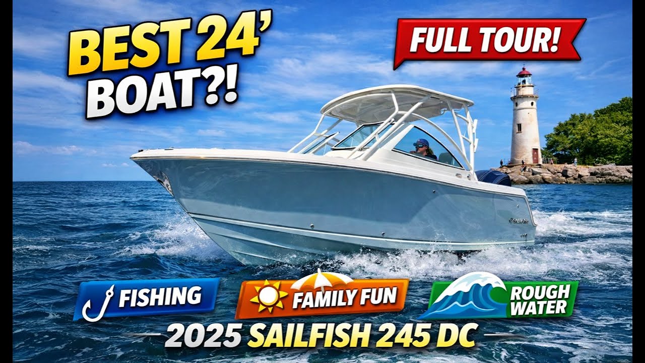 Возможно, это самая универсальная 24-футовая лодка на воде | Обзор Sailfish 245 DC 2025 года
