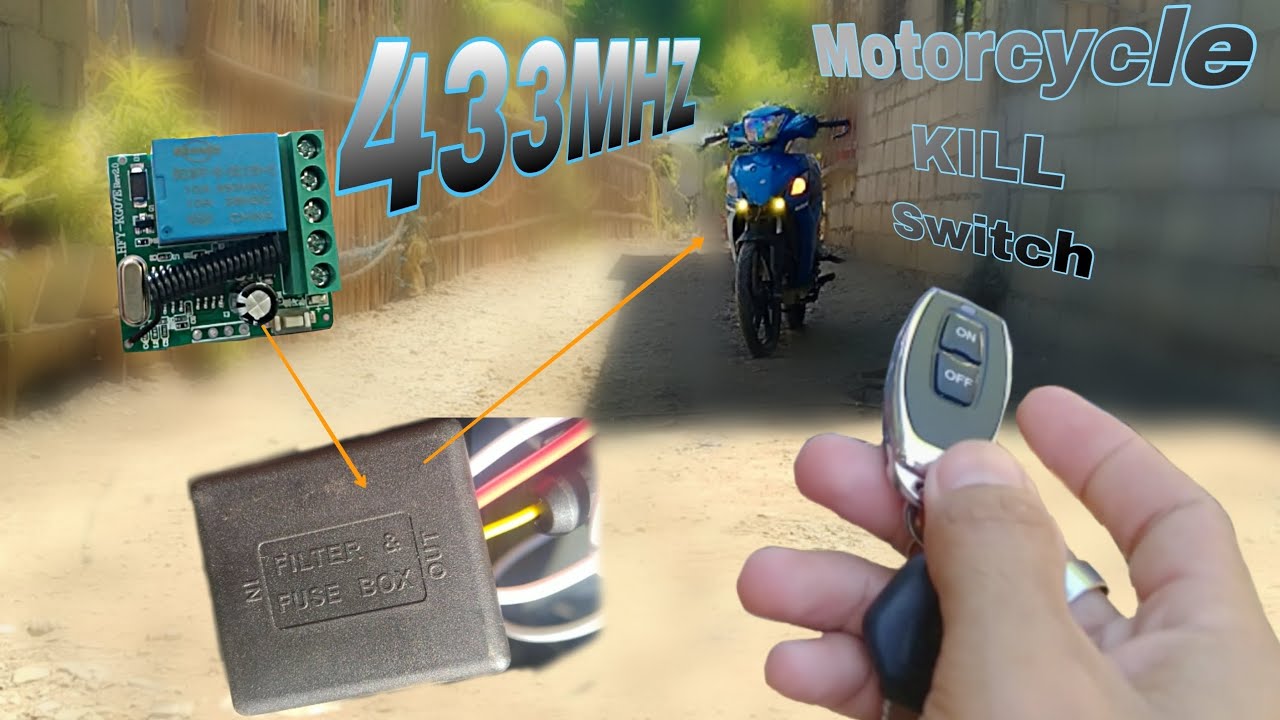 Keyless Motorcycle using  RF 433 Mhz DIY Remote Switch 12V