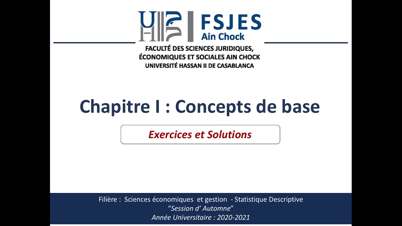 Statistique descriptive : Séance N°2