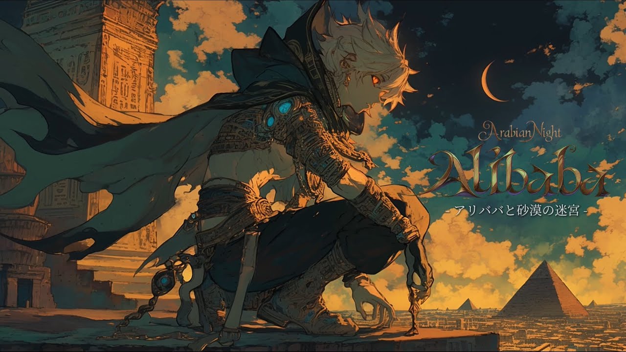 【異世界エジプト系音楽】「アリババと砂漠の迷宮-Alibaba and the desert labyrinth」-謎めいた迷宮へと入り、砂漠の試練の冒険へ出かける1時間の旅