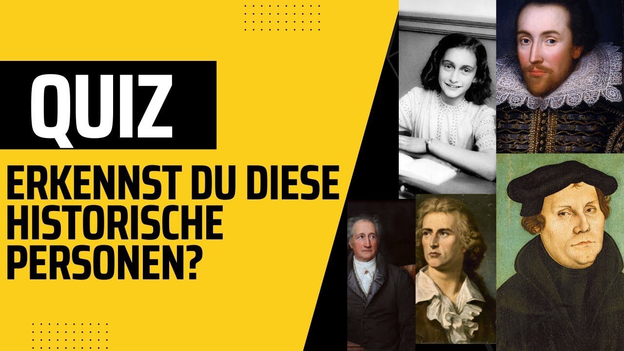 Geschichte Quiz I Erkennst du alle 20 historisch relevante Personen? I Allgemeinwissen Quiz