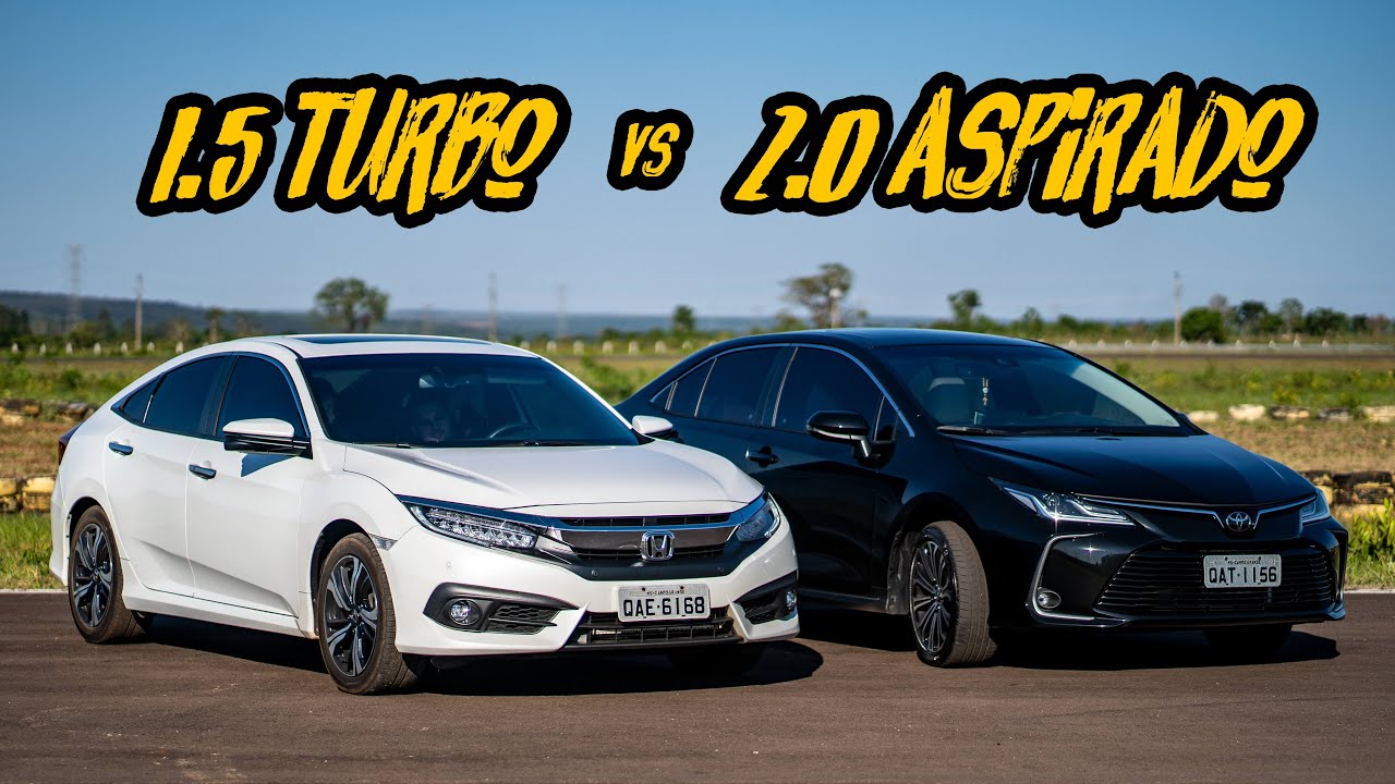 CIVIC TOURING VS COROLLA ALTIS! 2.0 ASPIRADÃO AGUENTA O 1.5 TURBO?