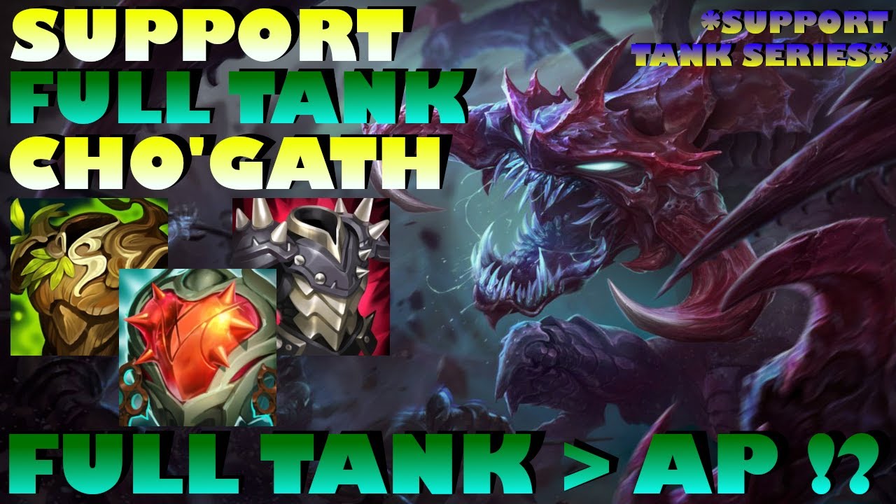 *SUPPORT FULL TANK SERIES* CHO'GATH BETTER THAN AP!? 10/5/18 MUST TRY! WIN LANE EASY! EASY SUPPORT!!
