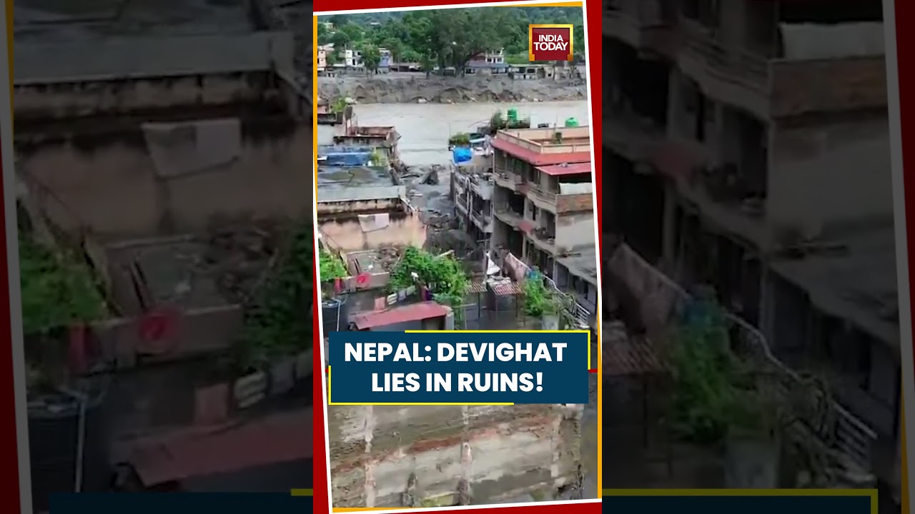 Nepal Flash Floods: Drone Visuals Show Devastation In Devighat, Nuwakot #nepalflashflood #flood