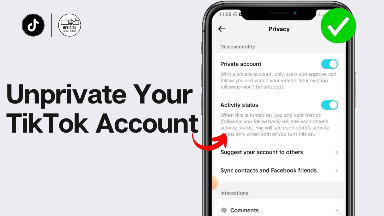 How To Unprivate Your TikTok Account | Make TikTok Account Private To Public