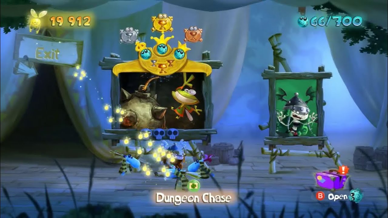 Walkthrough: Rayman Legends 100% - Rescue Elysia / Dungeon Chase
