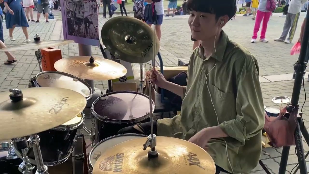 2022/11/12 玖壹壹 《Amigo》 drum live 鼓手紫毛 淡水老街 爵士鼓街頭演出