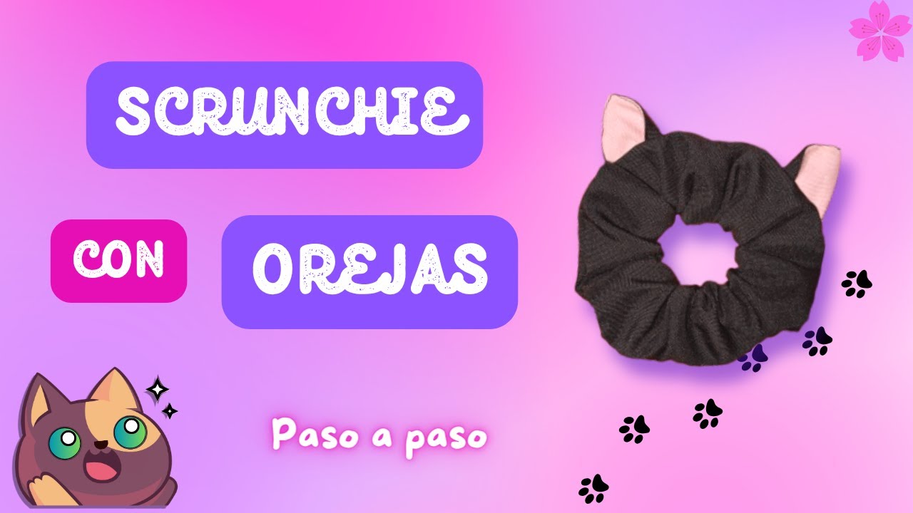 SCRUNCHIE // MOÑA CON OREJAS DE GATO