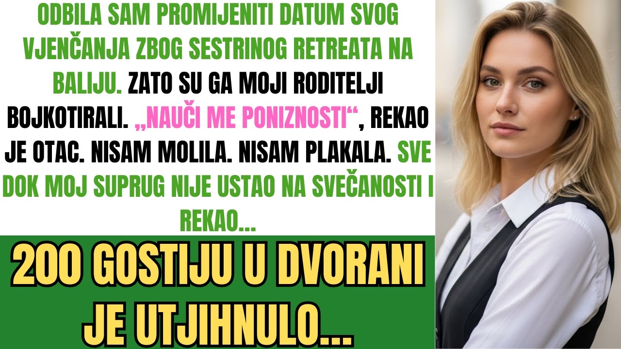 Moji Roditelji Bojkotirali Su Moje Vjenčanje Jer Sam Odbila Promijeniti Datum Zbog Odmora Sestre