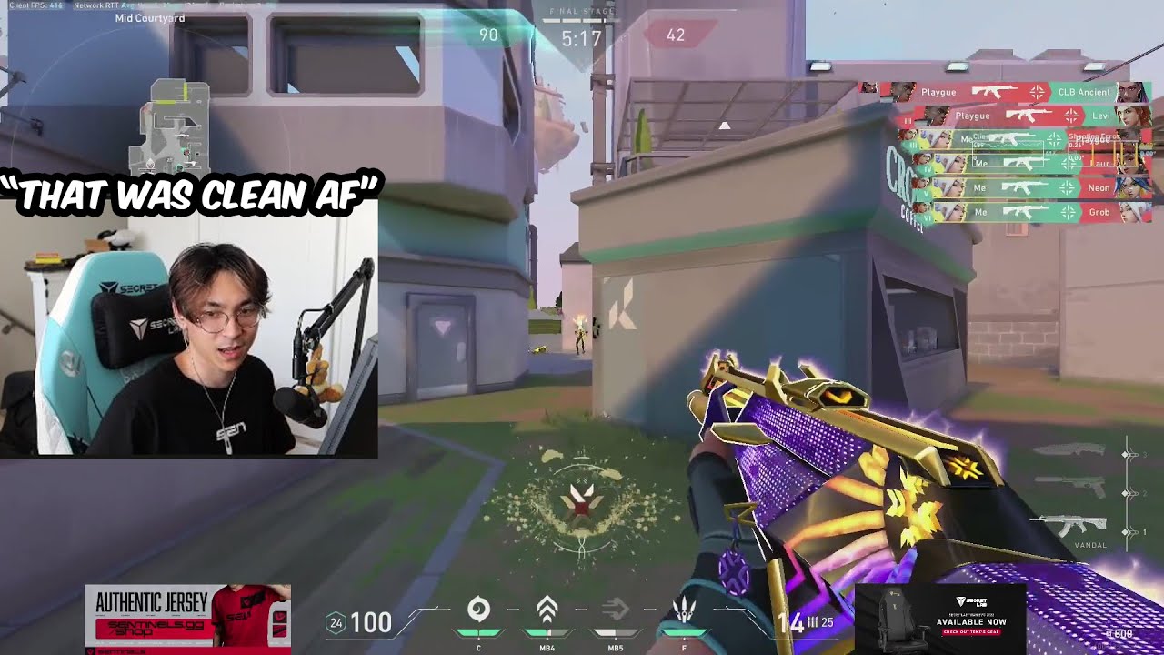 Sen TenZ Tries The New Champions Vandal For The First Time (INSANE 1TAPS)
