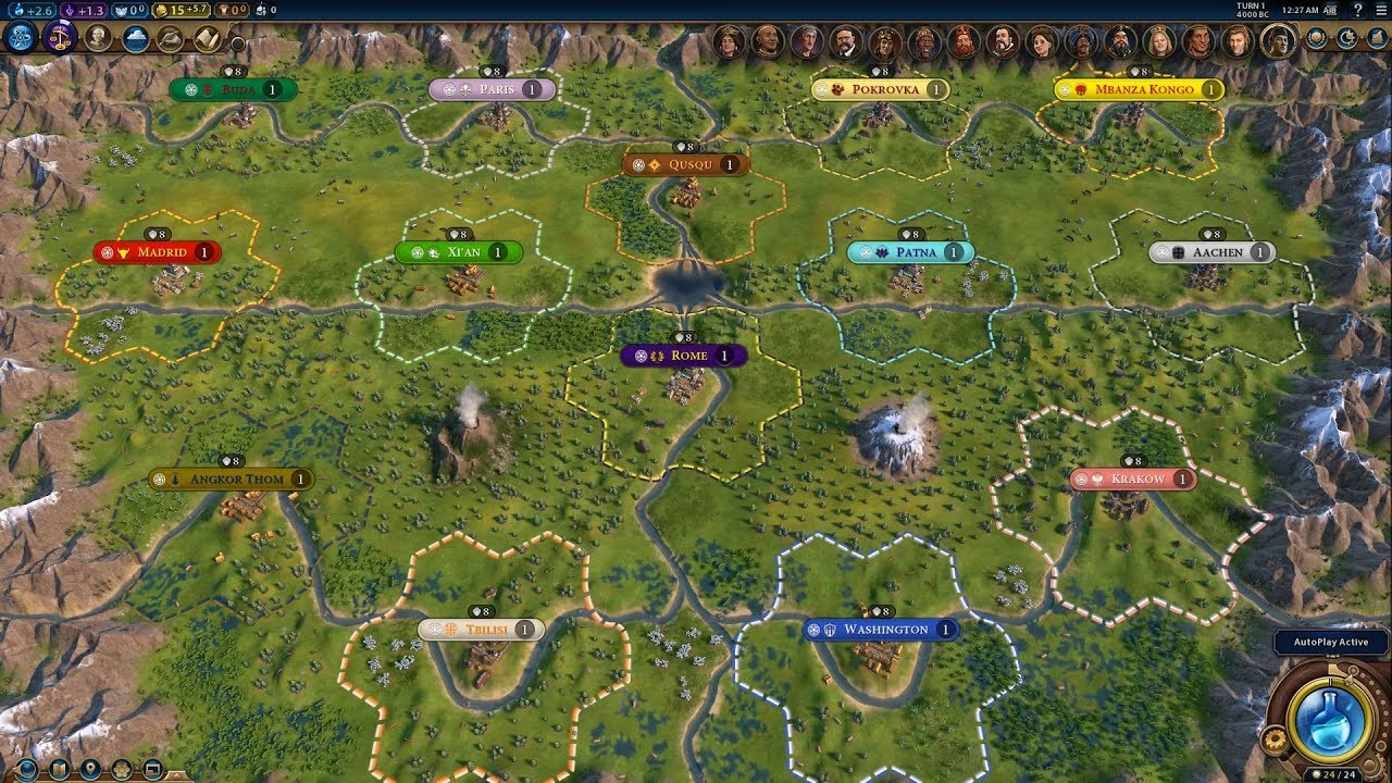 Civ 6 AI Only Timelapse: Valley of Comebacks