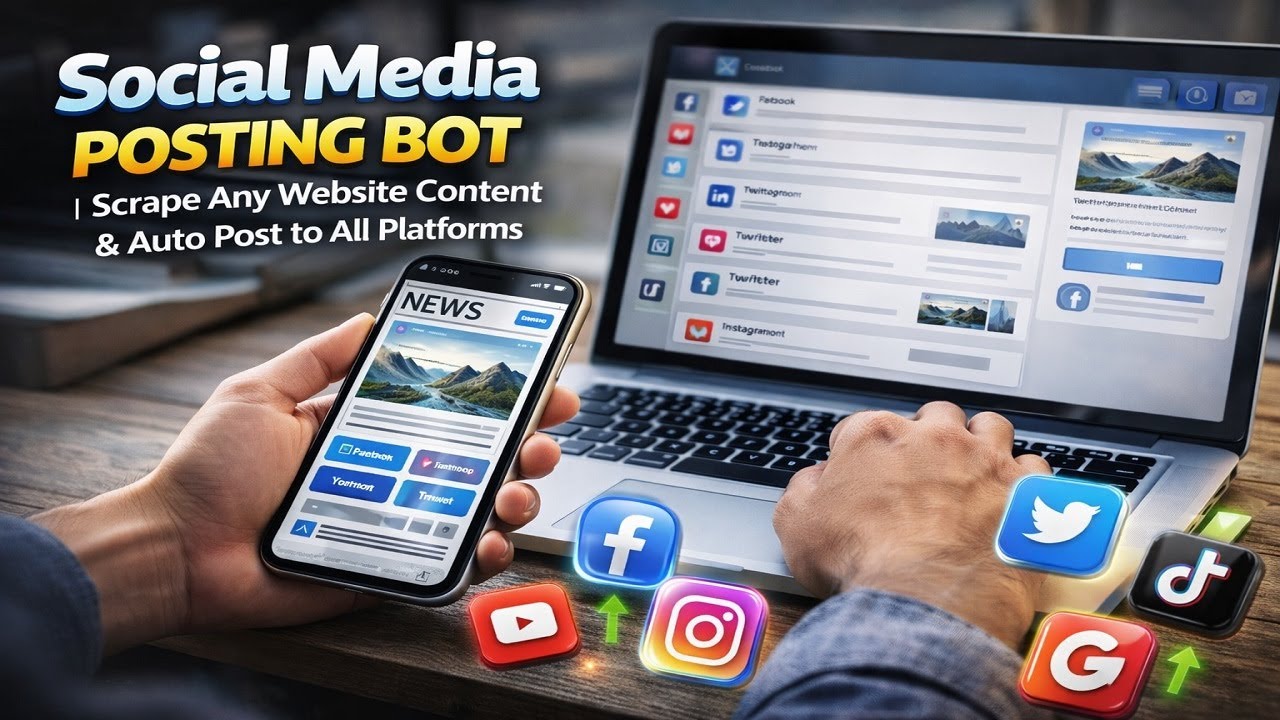 Social Media Posting Bot | Scrape Any Website Content & Auto Post to All Platforms