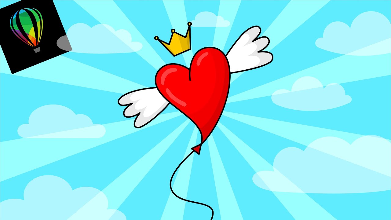 Рисунок сердца. Векторная графика. Corel DRAW