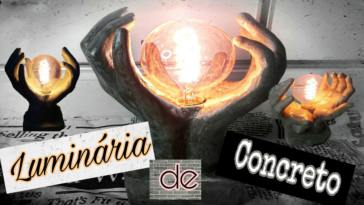 Diy Luminária de Concreto | Industrial