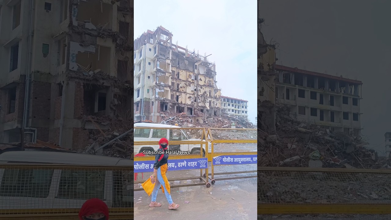 Illegal buildings were dismantled in AVK Compound & Khan Compound in Shilphata | halal bhai news