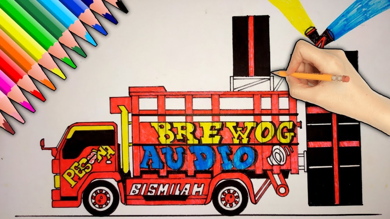 Menggambar truk kontes brewok audio