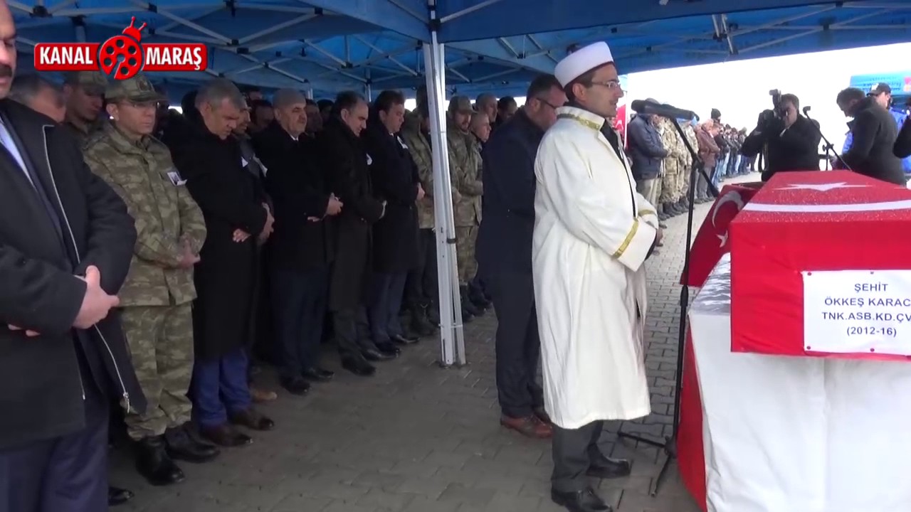 Suriye'de şehit olan Astsubay Ökkeş Karaca, Kahramanmaraş'a defnedildi