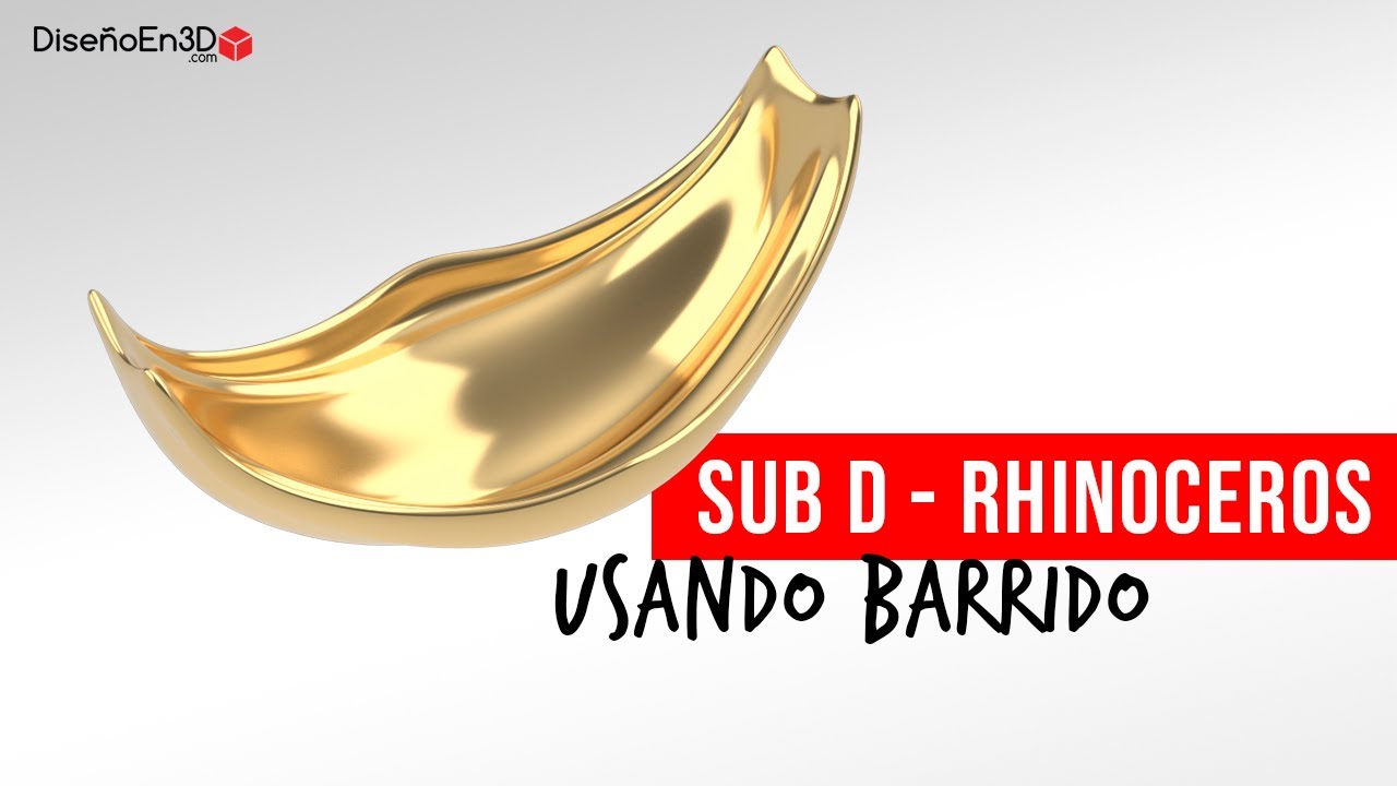 Cómo Crear Formas Orgánicas con Rhinocenos SubD - Usando Barrido