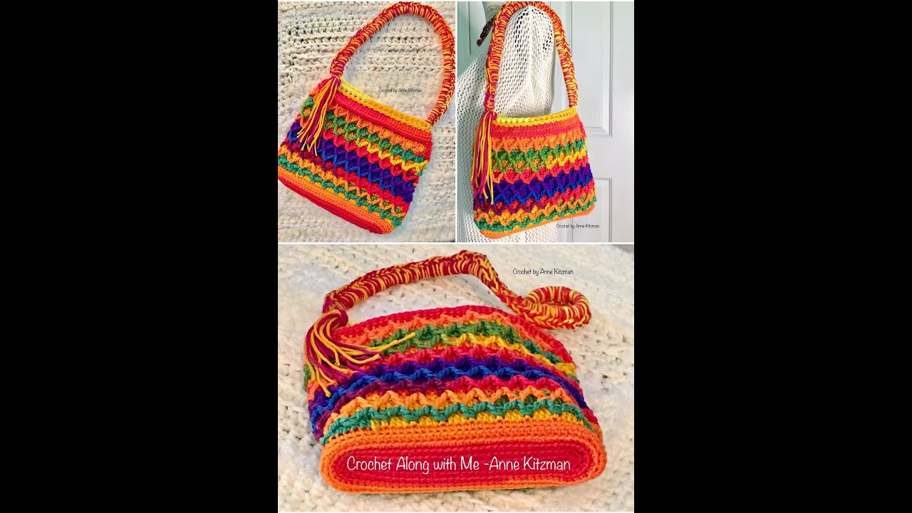 Textured Diamonds Crochet Bag