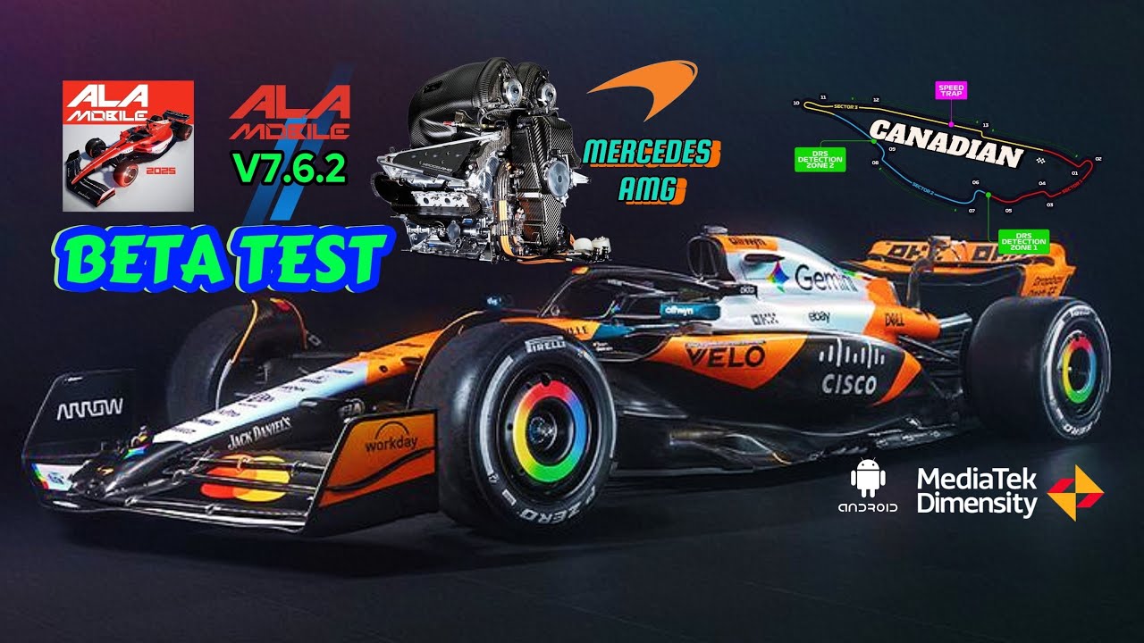 BETA TEST [V.7.6.2] Mediatek Dimensity | ALA MOBILE ™️ 2025 • Canadian Circuit - McLaren MCL39 🔊