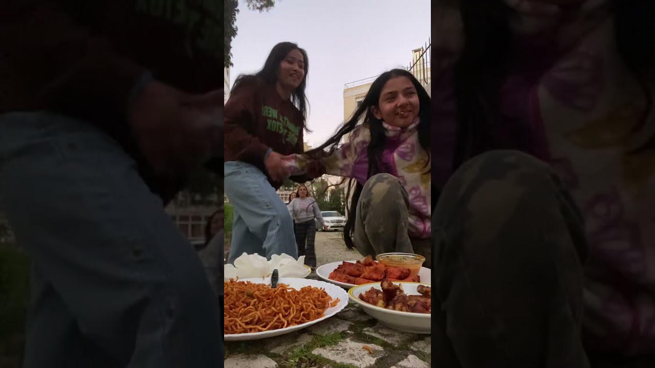 Food challenge trend #foodie  behind the scene for TikTok video #foodlover @KarishmaPoudel-bc8tr 