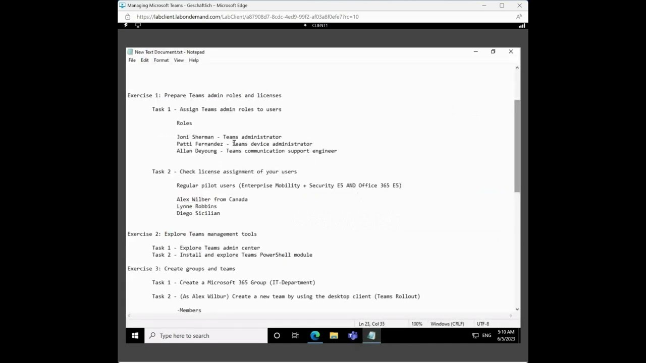 Lab 01 Manage Microsoft Teams