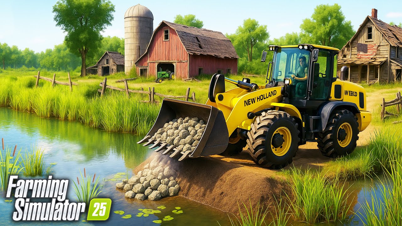 I spent 365 days rebuilding the farm with a truck and a chainsaw! Farming Simulator 25