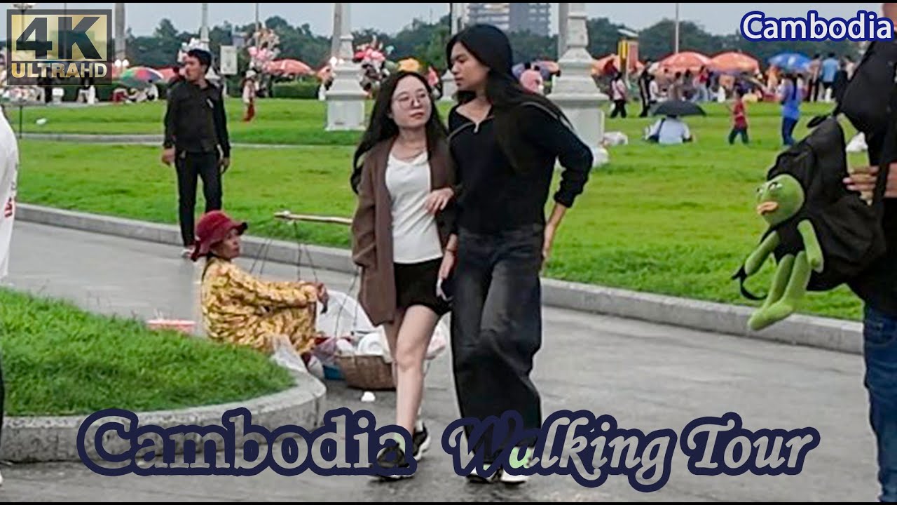 Phnom Penh Downtown Tourist Street Evening Tour   Cambodia Trip #138