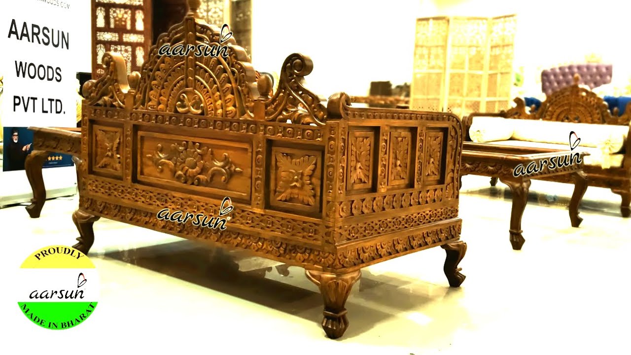 #277 The Real Classic Sofa set | Palace Style Wood Furniture | Aarsun | #wooden #wood