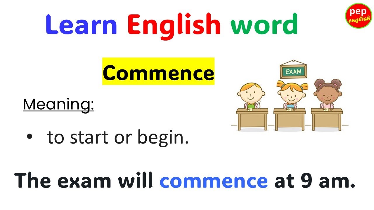 Sentence making with commence | Learn English Sentences | English for beginners