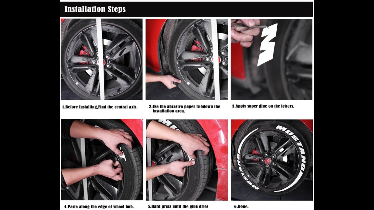 How to Install Permanent Tire Lettering Stickers