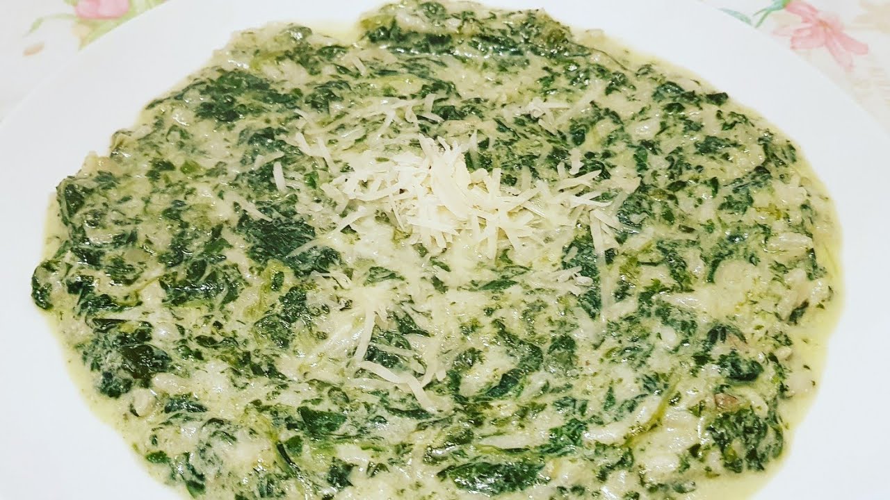 RISO CON SPINACI E FORMAGGI buonissimo e filante ricetta veloce in 15 minuti 